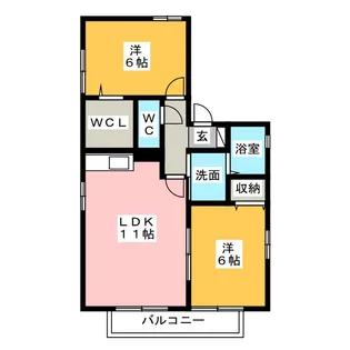 プレストンズ参番館【2階】の間取り
