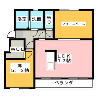 なるみグリーンコーポ5号棟【1階】の間取り