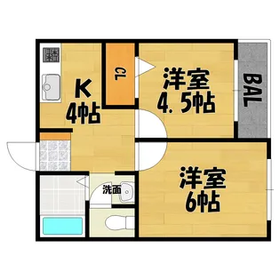 金沢マンション【4階】の間取り