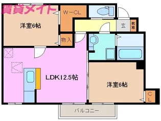 モナリエーレ芳ヶ崎 B【1階】の間取り