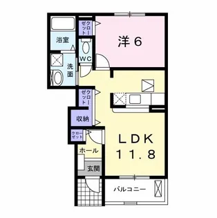 エクスナイズ (ミュー)【1階】の間取り