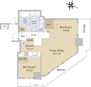 シティタワーさいたま新都心【21階】の間取り