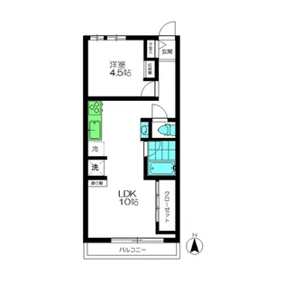 清明ハイツ【2階】の間取り
