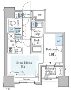 グランパセオ横濱関内プレミアム【5階】の間取り