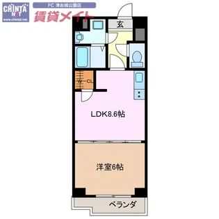 S-FORT津新町【3階】の間取り