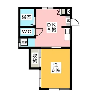 大成パレス下依知【2階】の間取り