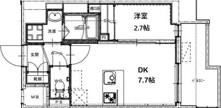 RESIDENCE花畑【13階】の間取り