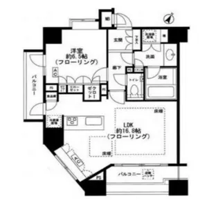 GLARSA白金高輪【11階】の間取り