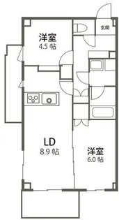 リバーサイド弐番館【1階】の間取り