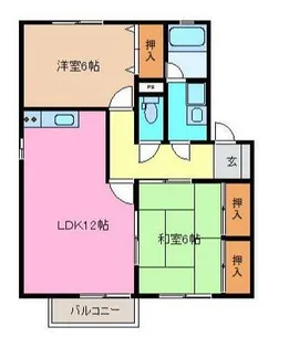 メゾン・クレストA【1階】の間取り