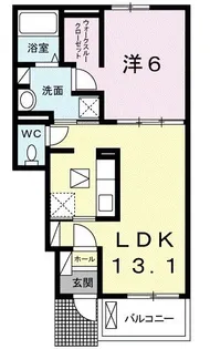 クラール・イーブンベルク B【1階】の間取り