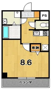 e.ze.御所南【2階】の間取り