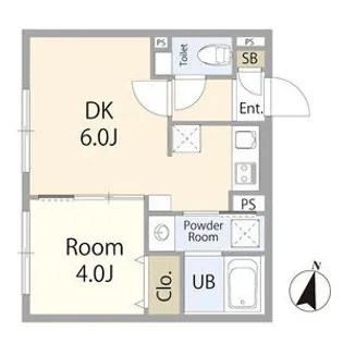 リーデンス名古屋駅西【4階】の間取り