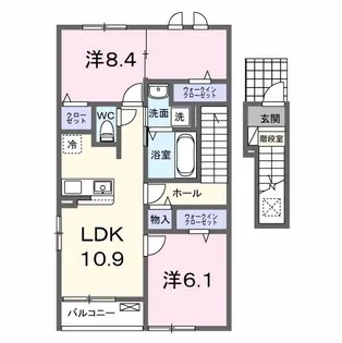 マートル【2階】の間取り