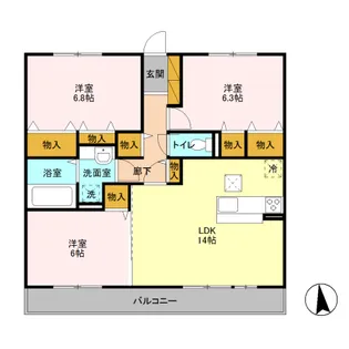 グレイスヒル【1階】の間取り