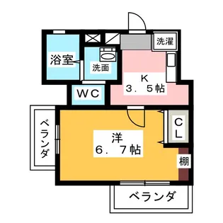 エトワール【5階】の間取り