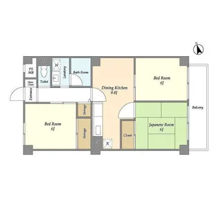 KDX武蔵中原レジデンス【4階】の間取り