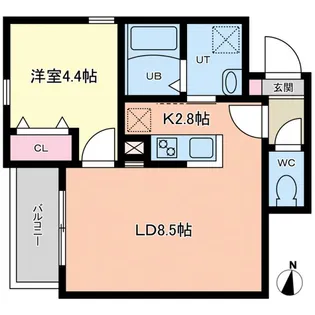 パークホーム筥松【2階】の間取り