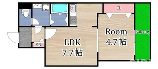 ラモーナ橋波西之町【1階】の間取り