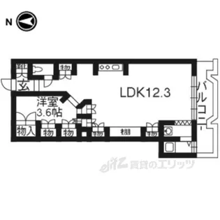 シャルマン北白川ハイツ【3階】の間取り