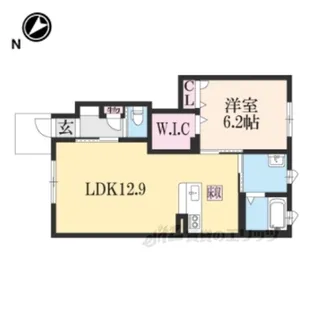 シャーメゾンコートK【1階】の間取り