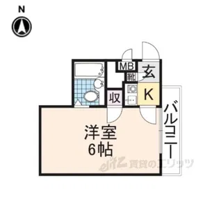 シティパレス東生駒A棟【1階】の間取り