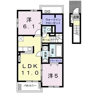 シュエット【2階】の間取り