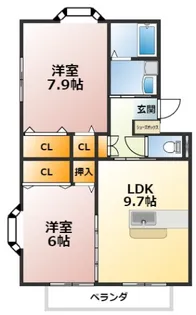 ルベール石ノ戸【2階】の間取り