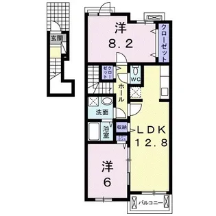フレイムガーデン【2階】の間取り