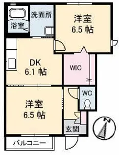 カンフォーレ【1階】の間取り