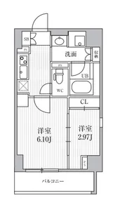 シーズンフラッツ靭本町【6階】の間取り