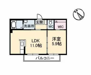 サン・フィークス A棟【1階】の間取り