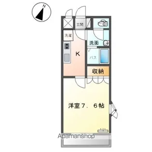 グランベルK【2階】の間取り