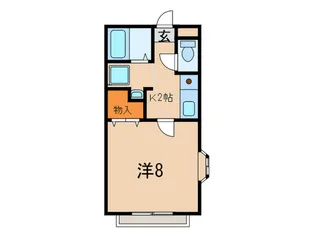 ハ-トヒルズ稲熊【2階】の間取り