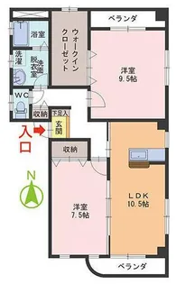 アンシャンテCOCO【3階】の間取り