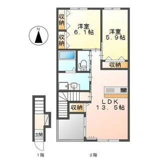 伊賀の郷【2階】の間取り