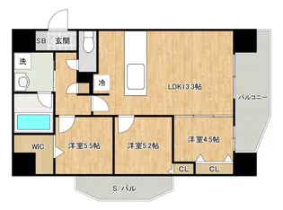 AXIA WILL帯山【3階】の間取り