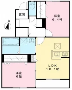 ユアメゾン上富井【1階】の間取り