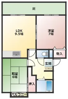アーバンライフシバタ【1階】の間取り