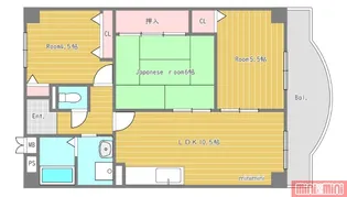 グランパルク鶴見緑地【9階】の間取り