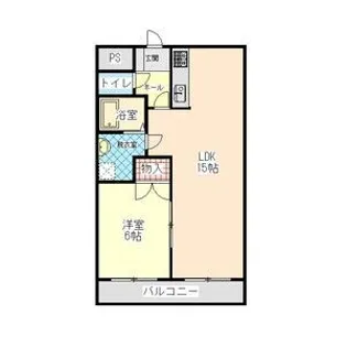 フォリア西川田【1階】の間取り