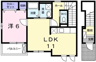 カーサ・ヴィラジオ【2階】の間取り
