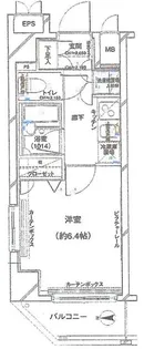 コンシェリア門前仲町【8階】の間取り