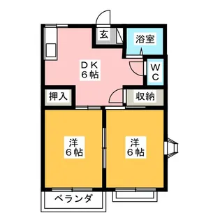 ロイヤル師勝B棟【2階】の間取り