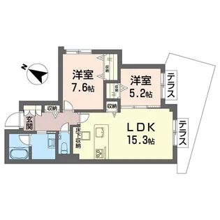 アミコートエムケー【1階】の間取り