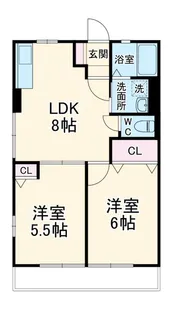グリーンリーフII【1階】の間取り