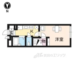 レオパレスコーポ西新道バザール【1階】の間取り