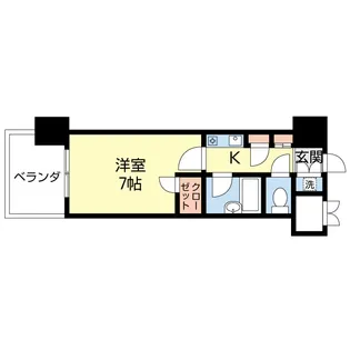 トーカンキャステール西湊町【7階】の間取り