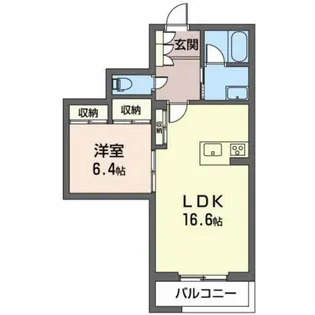 西浜田レジデンス【3階】の間取り