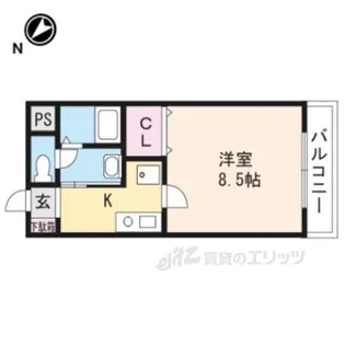 ドーミトゥリィ久野部【4階】の間取り